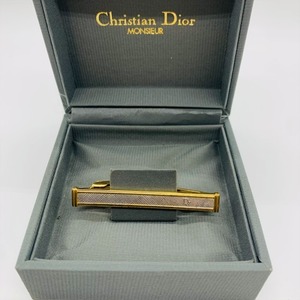 １円出品 Dior ネクタイピン タイピン ディオール ChristianDior CD 金 小物 ネクタイ 紳士 ブランド小物 おしゃれ アクセサリー 箱 12657