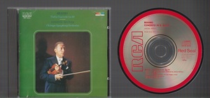 廃盤 ハイフェッツ RCA RED SEAL ブラームス ヴァイオリン協奏曲 RCCD-1012 国内初期3500円盤CD 旧規格 HEIFETZ BRAHMS