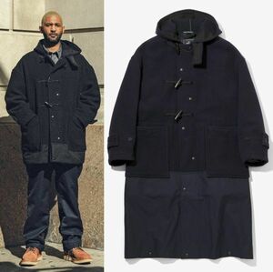 22AW Engineered Garments エンジニアードガーメンツ x GLOVERALL グローバーオール Monty Retractable ダッフルコート XS 紺