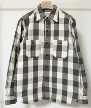 WAREHOUSE ウエアハウス Lot 3104 FLANNEL SHIRTS A柄 チェック フランネル シャツ L 16-16.5 ブロックチェック_画像1