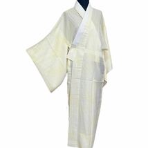 【ルネートル】 長襦袢 着物 薄黄色 菊文様 総柄 女性 裄丈 64cm 袖丈 46cm 肩身丈 123cm ★同梱可★ 01184_画像2