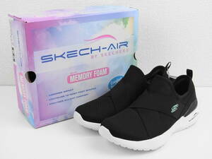 【左右サイズ違い】 レディース SKECHERS MEMORY FOAM SKECH-AIR DYNAMIGHT-EASY CALL スニーカー ブラック 左22.5cm 右23.5cm 【1052】2