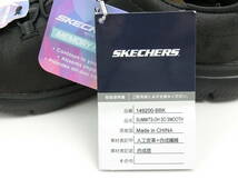 【訳あり未使用】SKECHERS SUMMITS ◆超軽量 ◆結ばない靴紐 レザースニーカー 左22.5cm 右23.0cm BBK ブラック 定価11,990円【0692】_画像10