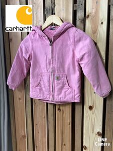 Carhartt カーハート キッズ 4T 110cm ピンク モコモコ アクティブジャケット