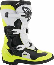 US 4 - ブラック/ホワイト/フローレセントイエロー - ALPINESTARS アルパインスターズ 子供用 Tech 3S ブーツ_画像5