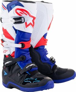 US 10 - ブラック/ブルー/レッド/ホワイト - ALPINESTARS アルパインスターズ Tech 7 ブーツ