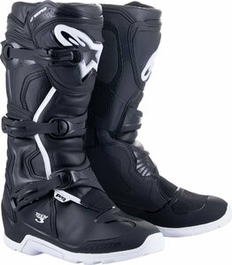 US 12/EU 47 - ブラック/ホワイト - ALPINESTARS アルパインスターズ Tech 3 エンデューロ 防水 ブーツ