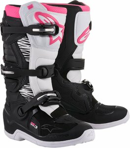 US 7 - ブラック/ホワイト/ピンク - ALPINESTARS アルパインスターズ 女性用 Stella Tech 3 ブーツ