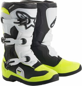 US 6 - ブラック/ホワイト/イエロー - ALPINESTARS アルパインスターズ 子供用 Tech 3S ブーツ