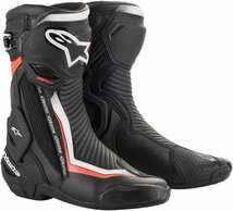 US 9.5 / EU 44 - ブラック/ホワイト/レッドフローレセント - ALPINESTARS アルパインスターズ SMX Plus ブーツ_画像1