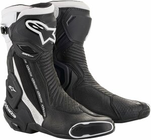 US 11.5 / EU 46 - ブラック/ホワイト - ALPINESTARS アルパインスターズ SMX Plus ベンテッド ブーツ