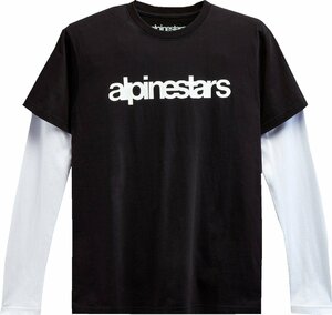 L Size -Black/White -Alpinestars Alpine Stars Stack Long Risteve Tnit T -For