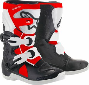 US 11 - ブラック/ホワイト/レッド - ALPINESTARS アルパインスターズ 子供用 Tech 3S ブーツ