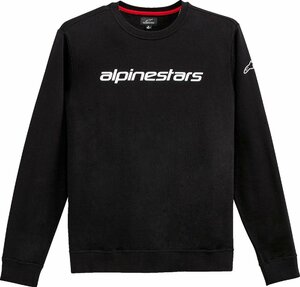 Lサイズ - ブラック/ホワイト - ALPINESTARS アルパインスターズ Linear Crew フリース