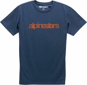 2XLサイズ - ネイビー/レッド - ALPINESTARS アルパインスターズ Heritage Word Tシャツ