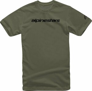 Lサイズ - ミリタリー/ブラック - ALPINESTARS アルパインスターズ Linear Wordmark Tシャツ