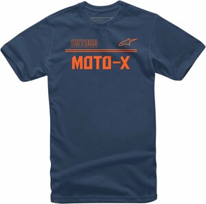 2XLサイズ - ネイビー/オレンジ - ALPINESTARS アルパインスターズ Moto X Tシャツ