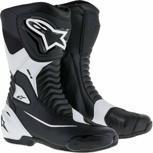 US 12 / EU 47 - ブラック/ホワイト - ALPINESTARS アルパインスターズ SMX S ブーツ