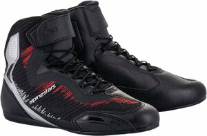 US 11 - ブラック/シルバー/レッド - ALPINESTARS アルパインスターズ Faster-3 Rideknit シューズ