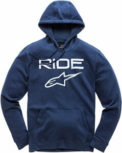 XLサイズ - ネイビー/ホワイト - ALPINESTARS アルパインスターズ Ride 2.0 プルオーバー フーディー/パーカー