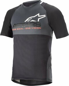 Lサイズ - ブラック/コーラル - 半袖 - ALPINESTARS アルパインスターズ 自転車用 Drop 8.0 ジャージ