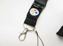 新品 NFL 携帯ストラップ ネックストラップ ピッツバーグ スティーラーズ_画像2