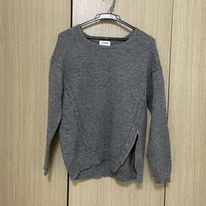 綺麗　PLST ジップ　スリット　ニット　グレー系　可愛い♪素敵　お洒落　毛