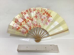 【送料無料】茶道具 古物品 飾扇子 桜花