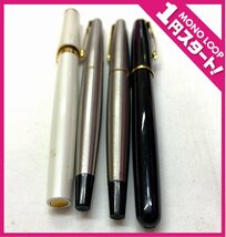 【5HSプ01009Ｆ】1円スタート★パーカー★PARKER★ソネット★SONNET★社名入り★カートリッジ式★万年筆★18ｋ★筆記未確認_画像1