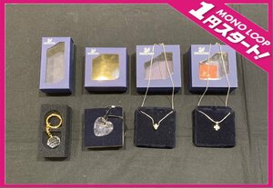 【6YU豊1001C】★1円スタート★スワロフスキー★SWAROVSKI★ネックレス★4点セット★スワン★ハート★クロス★箱付あり★ラインストーン