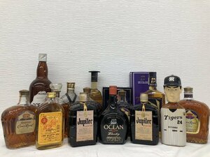 【1*2ｗ酒530E】★1円スタート★古酒・未開栓★14本セット★WHISKY★ウイスキー★Crown Royal★BLACK OCEAN★Jupiter 他★箱入り