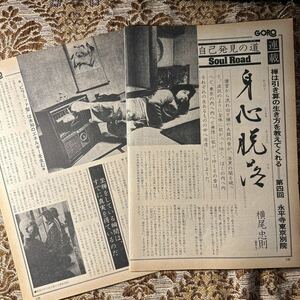 極希少記事！　連載・横尾忠則　切り抜き　４P　当時物　７０年代　お宝　レア　細野晴臣/身心脱落/仏教/禅/プレイボーイ/宝島/GORO