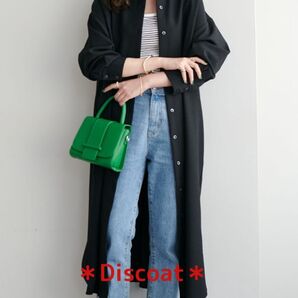 バンドカラーロングワンピース シャツワンピース☆*。