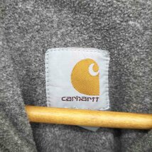 Carhartt(カーハート) ロゴ刺繍 フリース ジップアップ パーカー メンズ import：XL 中古 古着 0648_画像6