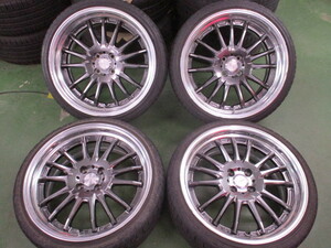 深リム♪WORK 戦 XSA 05C/XS5-SR♪18×8J +37♪O/Wディスク♪PCD100♪コンパクトカー/ロードスター/ヤリス/bB/スイフト/フィット/シビック