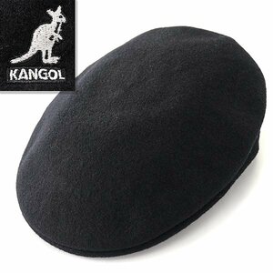 新品 カンゴール WOOL 504 ウール ハンチング キャップ M 黒 【K22016】 秋冬 メンズ KANGOL ベレー ハット 帽子 鳥打帽 イギリス