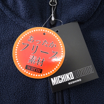 新品 ミチコロンドン 秋冬 フリース プルオーバー ブルゾン L 紺 【ML84-0015_NAVY】 MICHIKO LONDON 起毛 ハーフジップ ジャケット_画像9