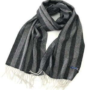 新品 CASHMERE BLEND カシミヤ ウール ヘリンボーン マフラー 黒 白 【K22042】 秋冬 メンズ フランネル フリンジ ビジネス カジュアル