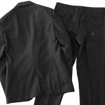 新品 スーツカンパニー 微光沢 シャドー ストライプ スーツ A4(S) 黒 【J59522】 165-6D メンズ 総裏 ウール FOUR SEASONS シングル_画像3