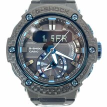 6150-60【 CASIO 】 GST-B200X-1A2JF G-STEEL Carbon Core Guard Carbon Bezel G-SHOCK Gショック CASIO カシオ ブラック ブルー カーボン_画像2