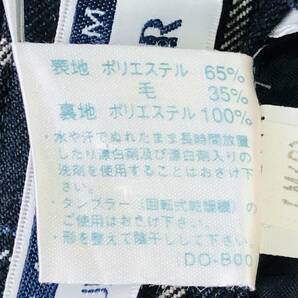 k2868 美品 MUNSINGWEAR マンシングウェア パンツ 毛混 ウエストゴム 11号 ネイビー チェック メンズ 日本製 ベーシックカジュアルスタイルの画像10