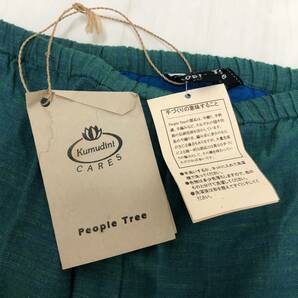 k3203 タグ付 People Tree ピープルツリー スカート ロング 刺しゅう 綿100％ 薄手 裏地 M 緑 レディース ベーシックカジュアルスタイルの画像7