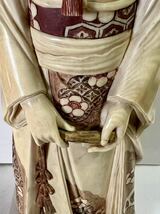◆牙 マンモス 天然素材 繊細彫刻 日本の花嫁像 美人像 在銘 ２.２ｋｇ◆_画像10