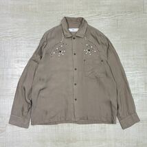 21aw TOGA VIRILIS トーガ ビリリース Inner Western Shirt インナー ウエスタン シャツ 44 / 艶のあるキュプラ素材のウェスタンシャツ。_画像2