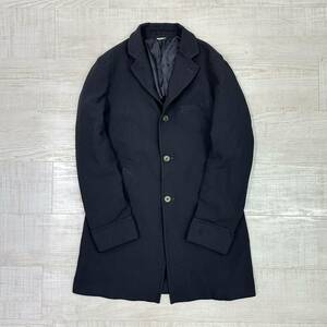 16aw 2016 COMME des GARCONS HOMME DEUX コム デ ギャルソン オムドゥ ポリ縮 製品染め コート COAT ネイビー 系 希少 サイズ L