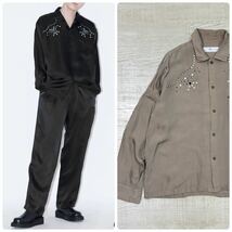 21aw TOGA VIRILIS トーガ ビリリース Inner Western Shirt インナー ウエスタン シャツ 44 / 艶のあるキュプラ素材のウェスタンシャツ。_画像1