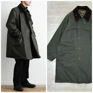 2021 KAPTAIN SUNSHINE キャプテンサンシャイン x Barbour バブアー 3/4 COAT ワックス コーティング コート オリーブ 系 38 定価89.100円