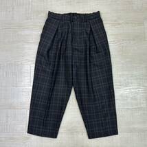 20aw 2020 is-ness イズネス WOOL TUCK TROUSERS ウール ワイド タック テーパード パンツ サイズ M ( 46 ) 定価37,400円_画像2