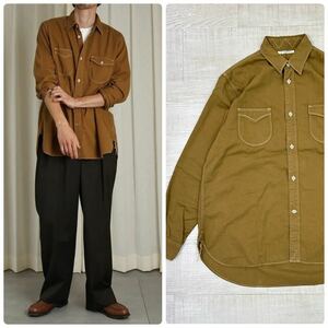 23aw 2023 美品 MAATEE & SONS マーティーアンドサンズ COTTON CHINO MAD WORK SHIRTS コットン チノ マッド ワーク シャツ 製品染め 3