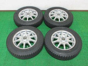 ZT871【送料無料】145/80R13 超溝高 8.5~9分山 スタッドレス WINTERMAXX WM02 ♪ 20年製 ホイールセット 4本 激安 スペーシア タント モコ